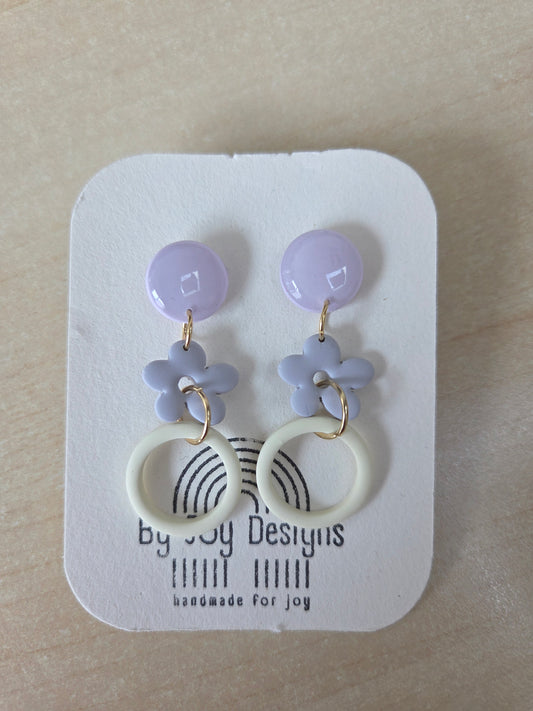 Pastell-Trio Lila-Blau-Gelb Blume