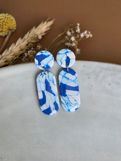 Blauw Craquelé