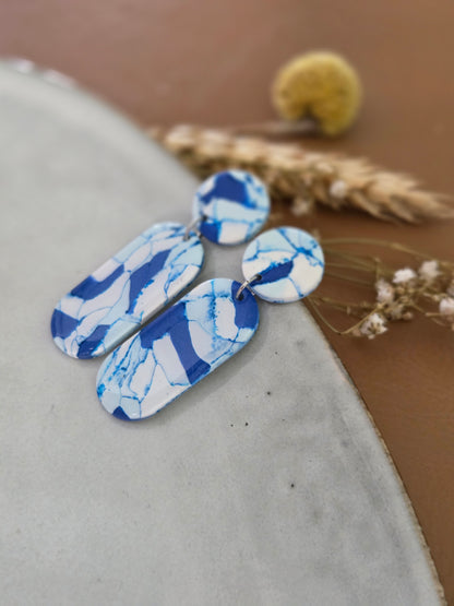 Blauw Craquelé