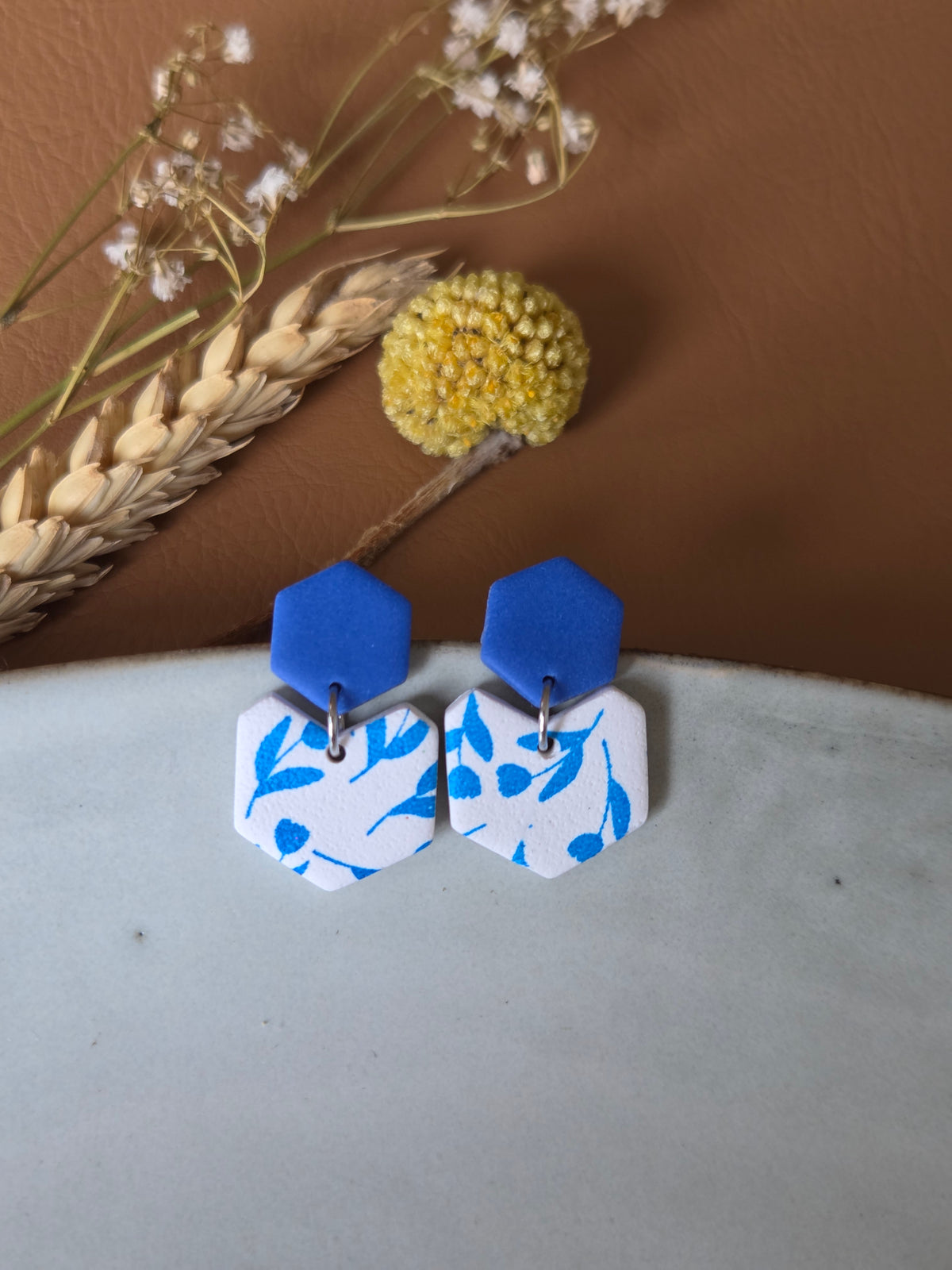 Blauw Blad Zeshoek