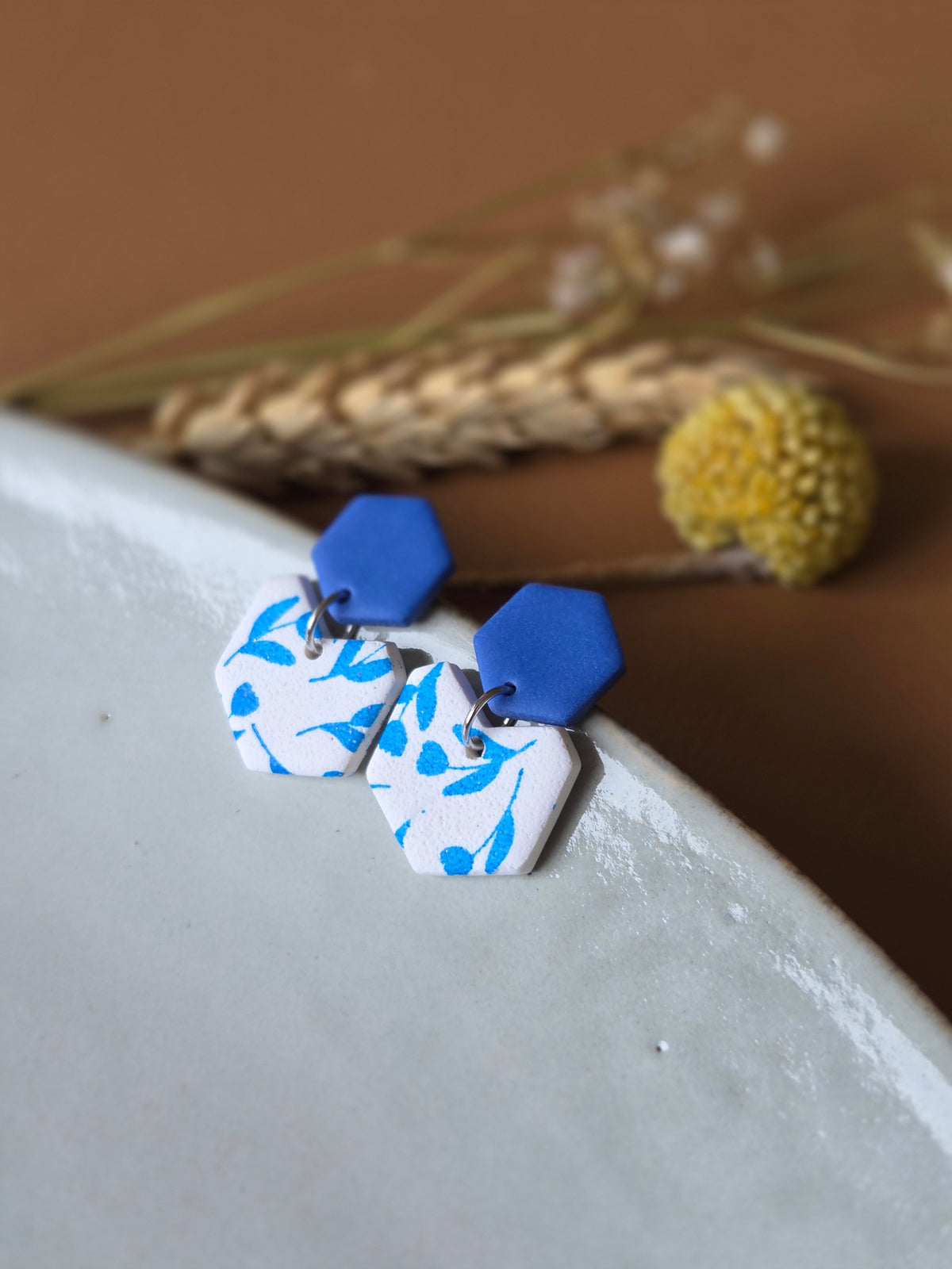 Blauw Blad Zeshoek