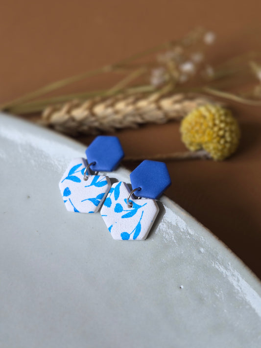 Blauw Blad Zeshoek