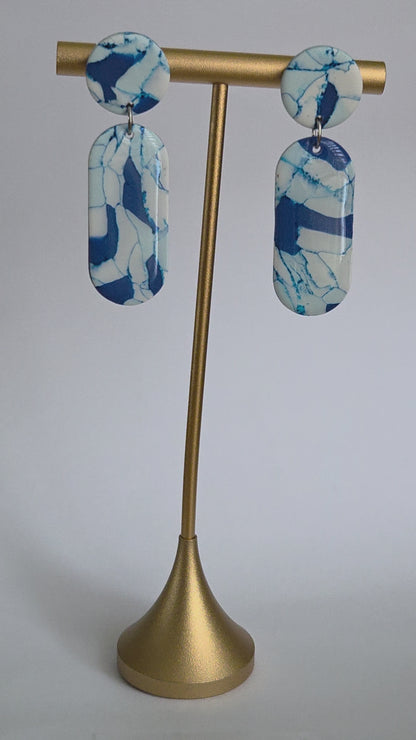 Blauw Craquelé